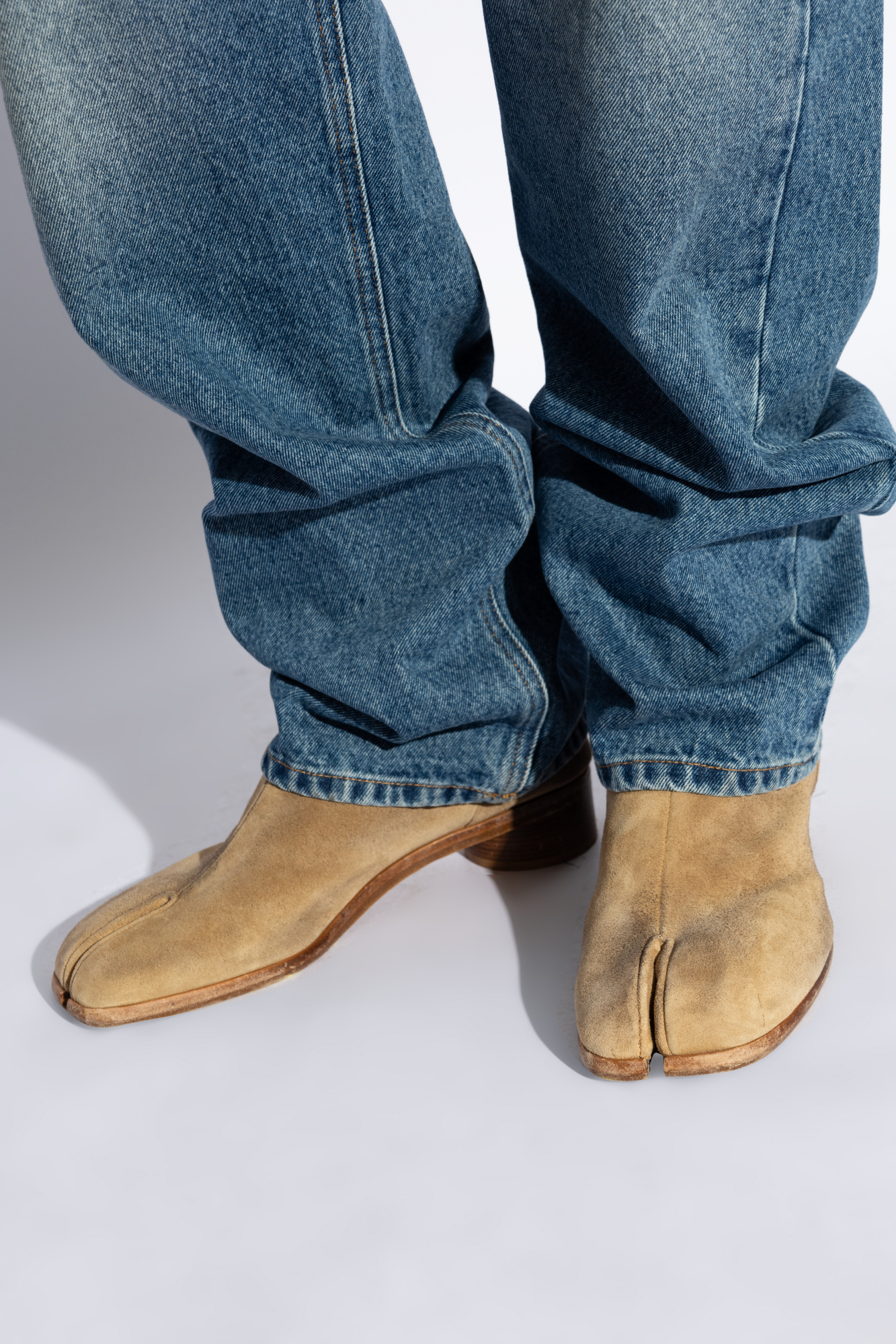 Maison Margiela Heeled ankle boots with tabi cutout | Men's